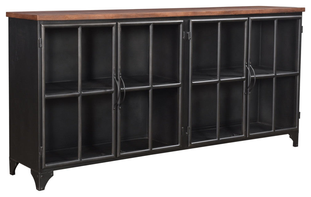 Tradition 95" Wide Sideboard, Brown/Black