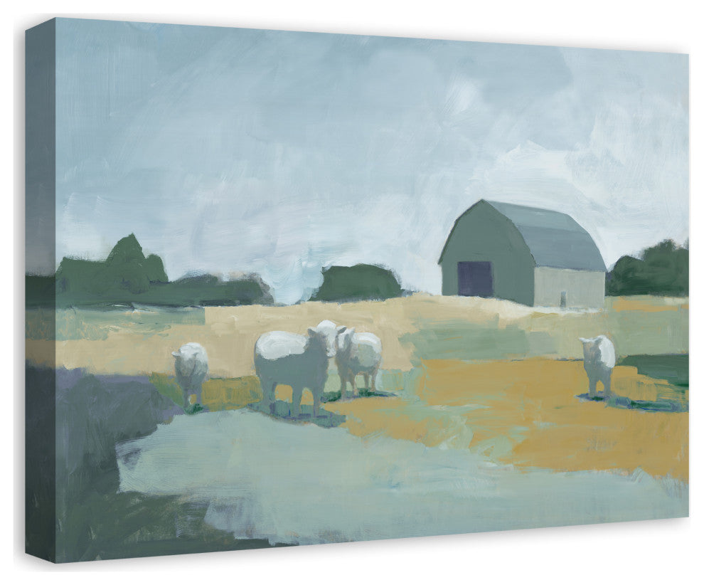 Green Blue Landscape 24x18 Canvas Wall Art