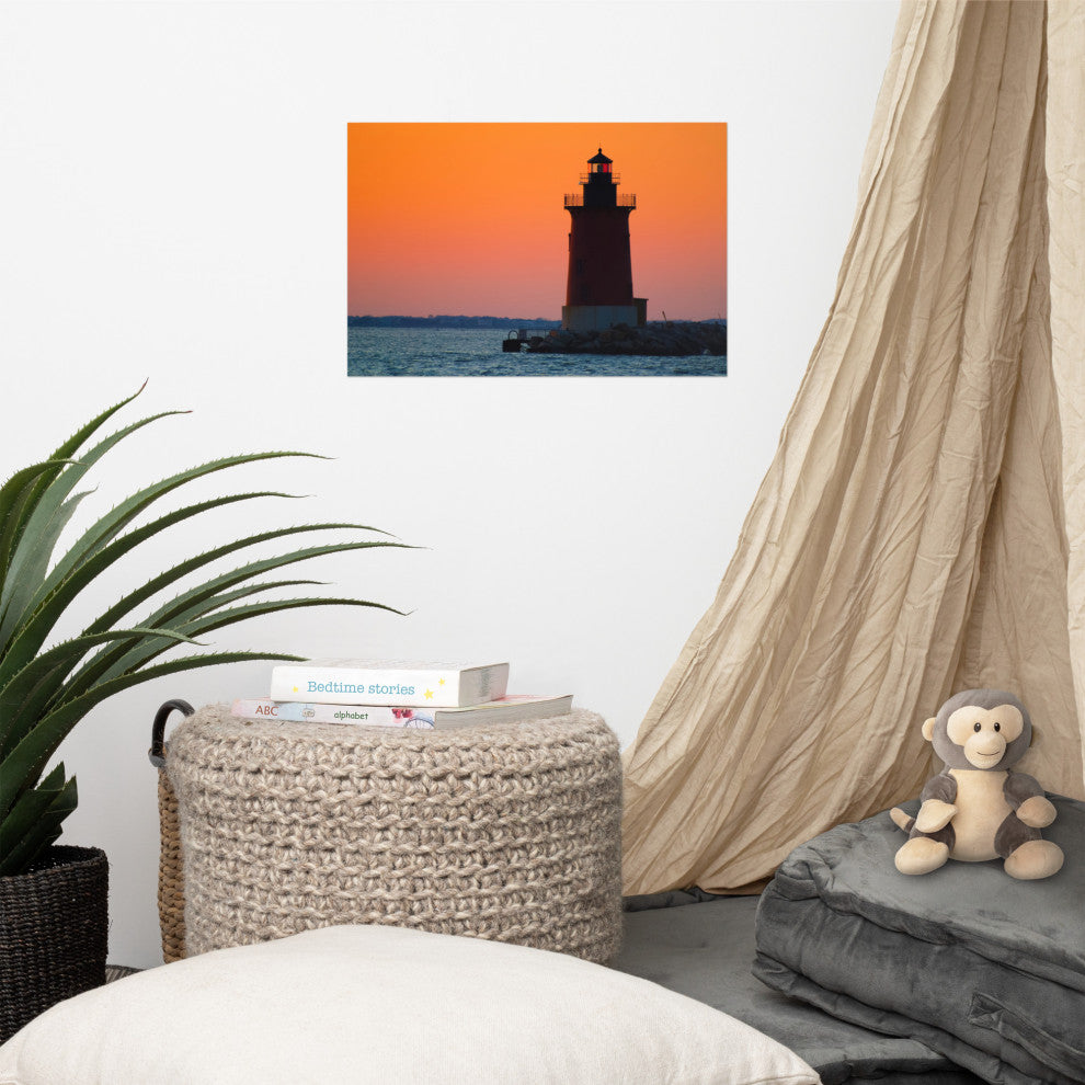 Sunset at Henlopen State Park 3 Landscape Photo Unframed Wall Art Print, 12" X 18"