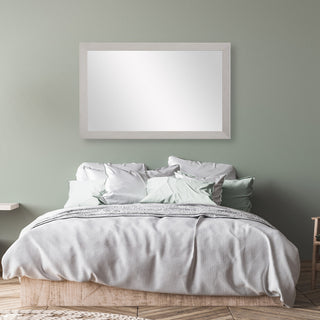 LaRue Framed Wall Mirror, Nickel, 36"x42"