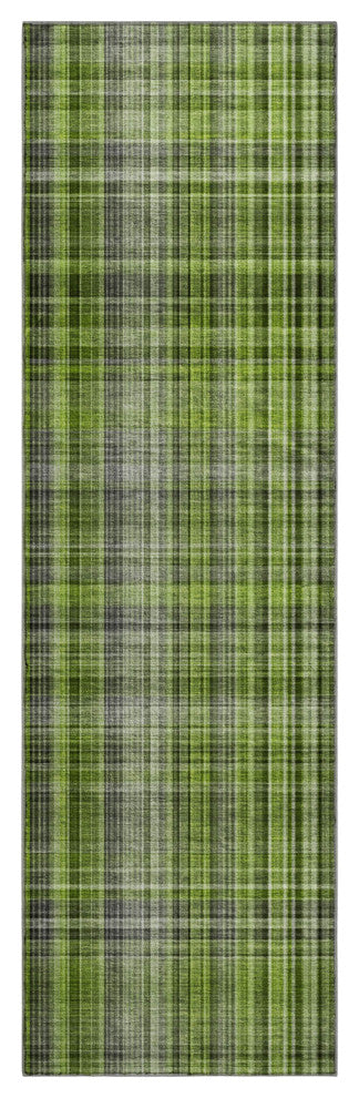 Premium Machine Washable Mayfield AMF541 Green 2'3" x 7'6" Runner Rug