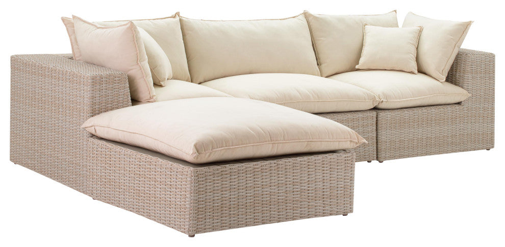 Cali Natural Wicker Outdoor Modular Sectional