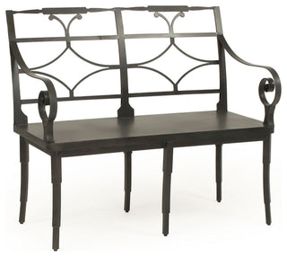 Ranier Metal Bench, Dark Gray