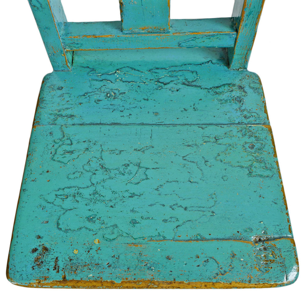 Consigned Turquoise Blue Children's Chair