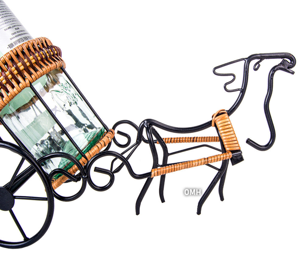 Moose-Drawn Sleigh Ride Wine Holder