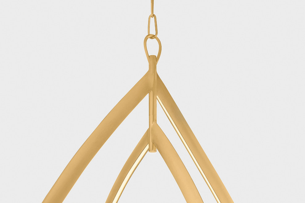 Corbett Lighting Arles LED Chandelier, Vintage Brass, 22.25"Lx29"Wx45.25"H