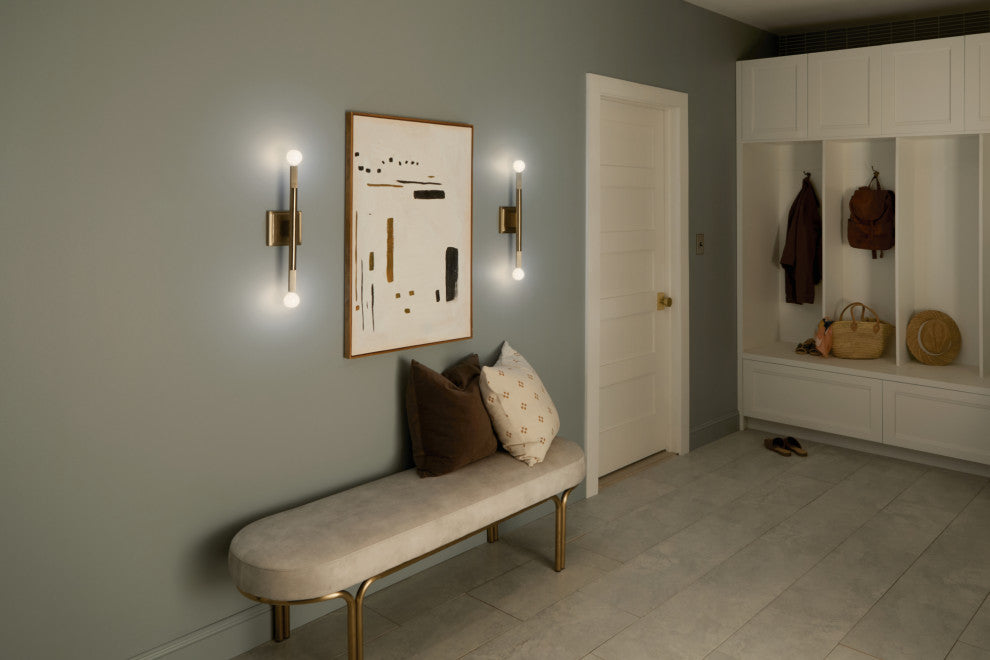 Odensa 2 Light Wall Sconce, Champagne Bronze