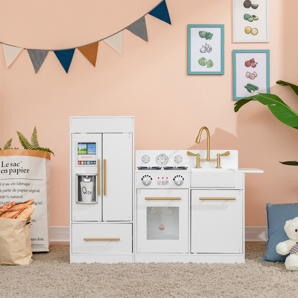 Charlotte Play Kitchen Cooking Playset, White