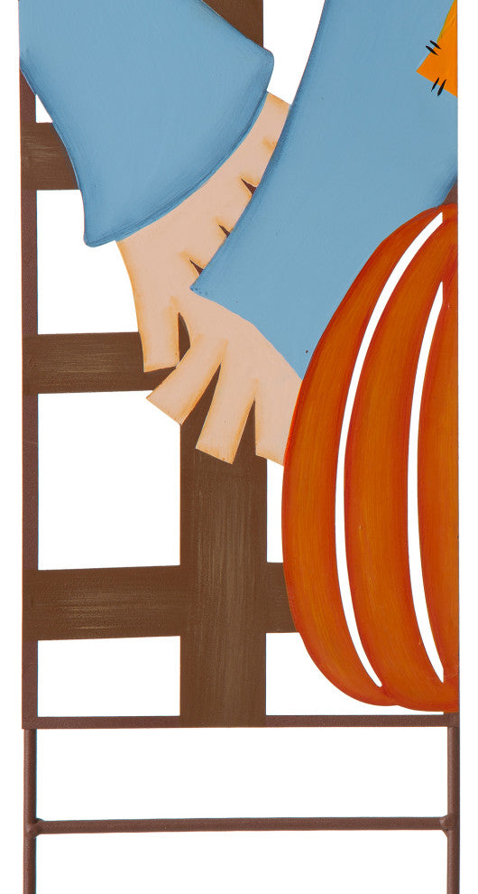 41.5"H Fall Metal Scarecrow and Corns Combo Yard Stake