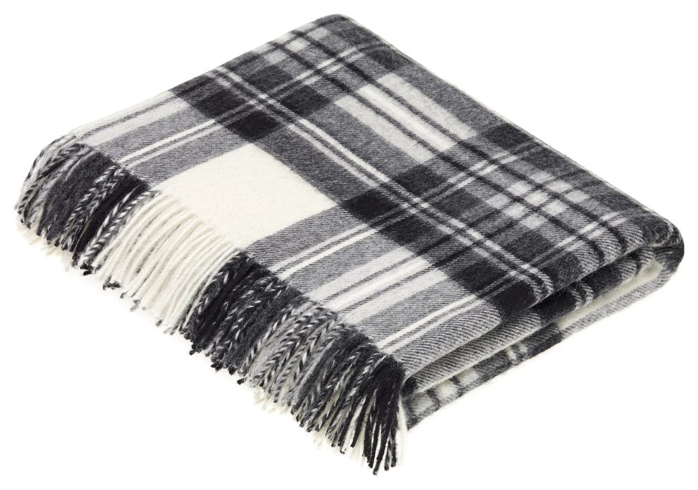 Tartan, Merino Lambswool, Dress Gray Stewart, Throw Blanket