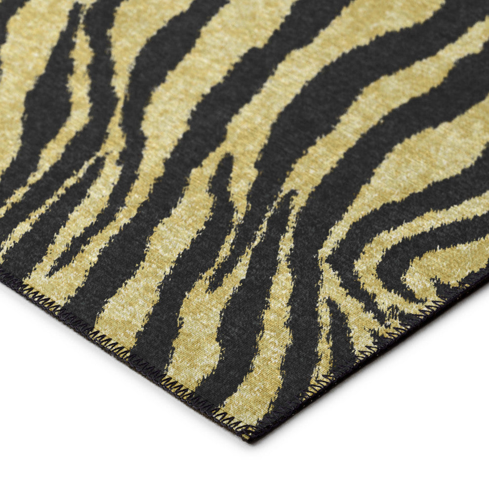 Indoor/Outdoor Mali ML1 Gold Machine Washable 10' x 10' Round Rug