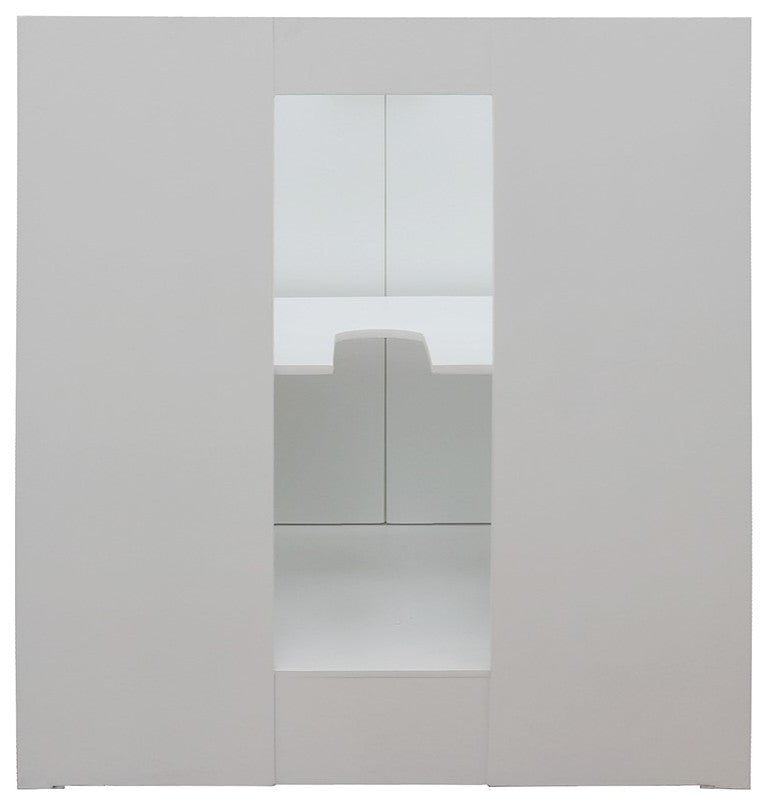 30" Single Vanity, Glacier Ash, Black Galaxy Top, Oval Sink