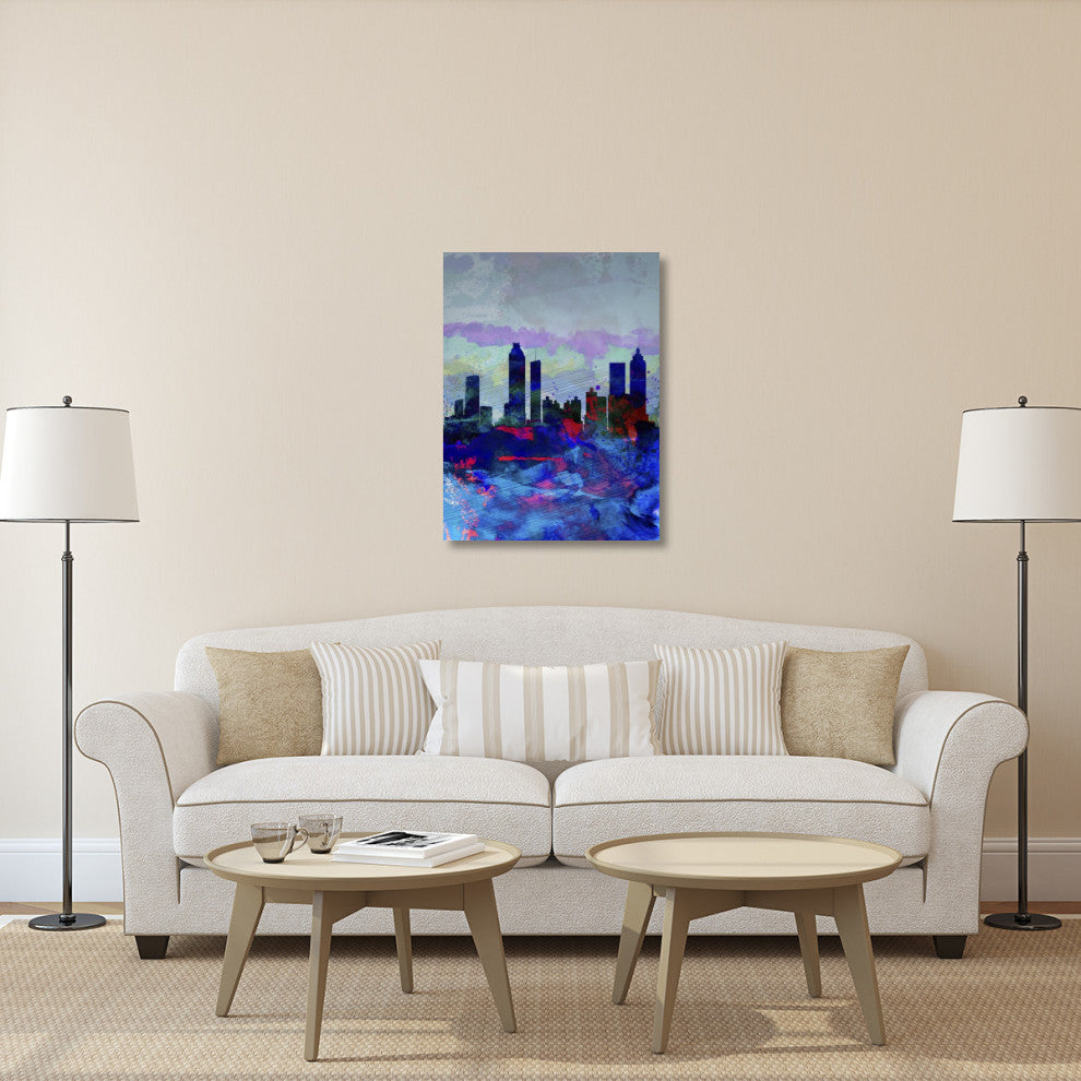 "Atlanta Watercolor Skyline" Fine Art Print