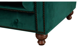 Peyton Sloped Arm Chesterfield Sofa Green Velvet