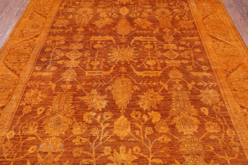 Hand Knotted Overdyed Full Pile Rug 8' 2" X 9' 7" - HR6475