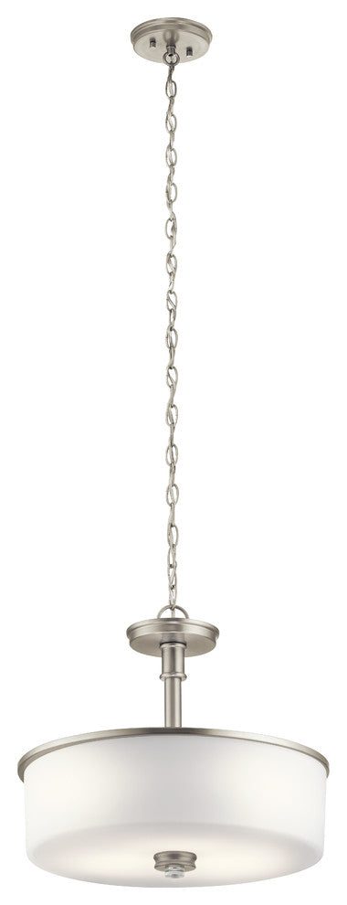 Pendant Semi Flush 3-Light, Brushed Nickel