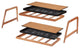 Double-Tier Natural Stand With 3-Pair Rubber Boot Trays Irish Lion
