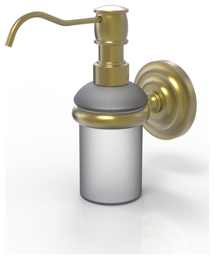 Prestige Que New Wall Mounted Soap Dispenser, Satin Brass