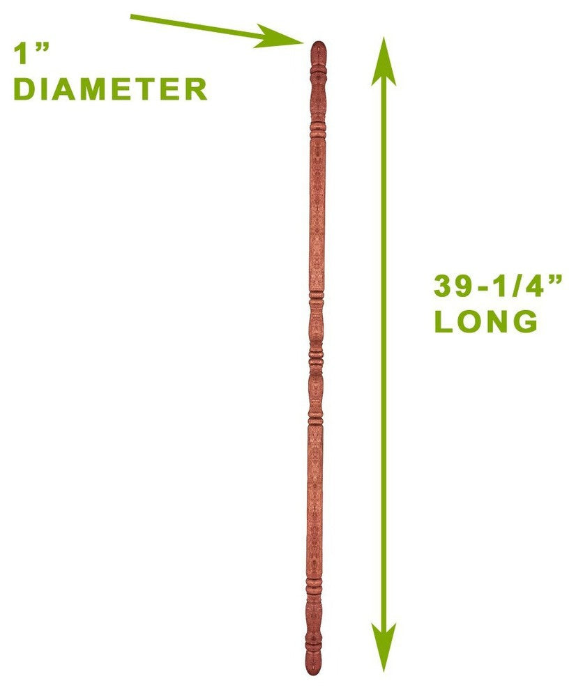 Hardwood Corner Guard 39-1/2" H x 1" Dia. 90 Degree Notch Pack of 2