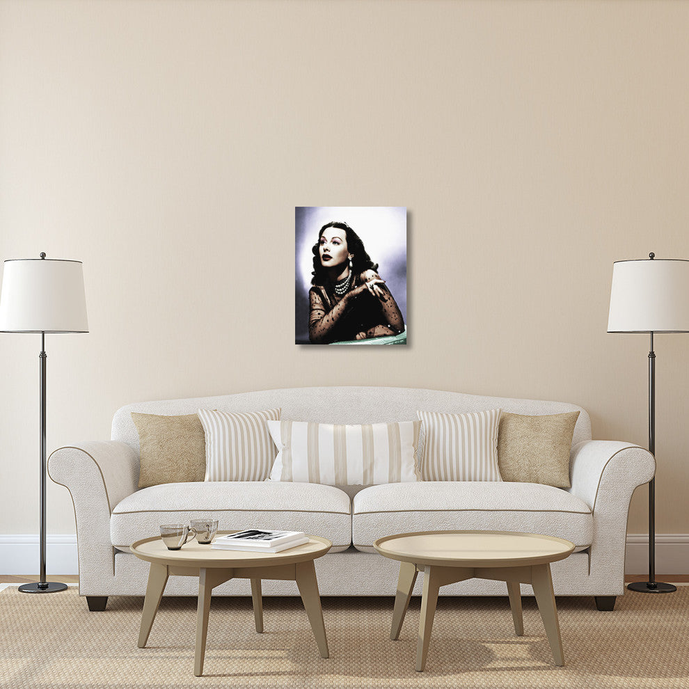 "Hedy Lamarr 103" Stretched Canvas Giclee by Hollywood Photo Archive, 24"x30"