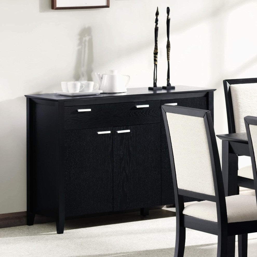 Wooden Dining Server Buffet, Black