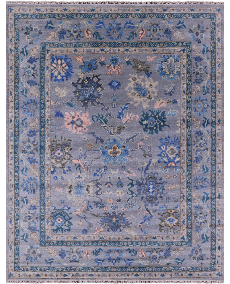 8' 3" X 10' 7" Turkish Oushak Hand-Knotted Wool Rug - Q15457
