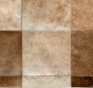 Cowhide Patchwork Rug, Ares, Shiitake, 9' X 12'