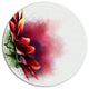 Red Sunflower Watercolor Sketch, Flowers Disc Metal Wall Art, 23"