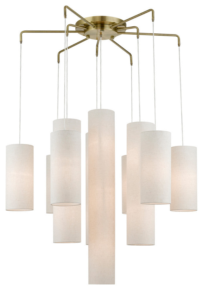 Strathmore 15 Light Antique Brass Foyer Chandelier