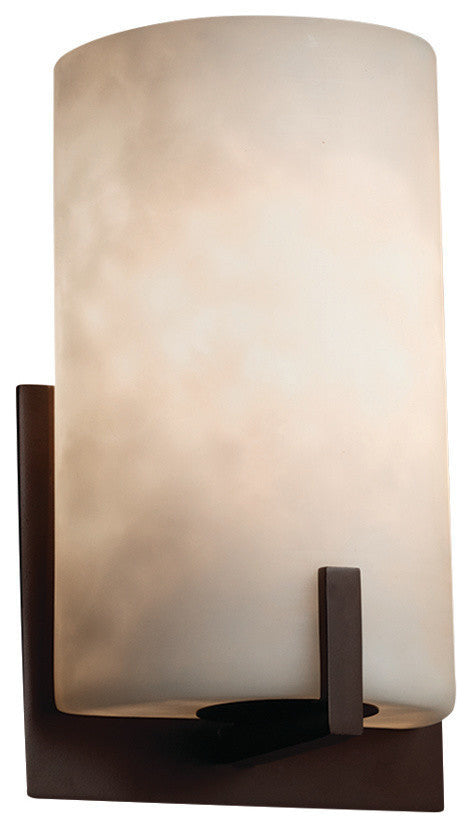 Clouds Century 1-Light Wall Sconce, Dark Bronze, Clouds Shade