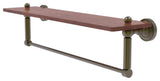 Dottingham 22" Solid Wood Shelf with Towel Bar, Antique Brass