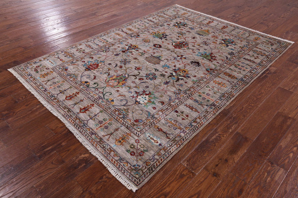 Persian Tabriz Handmade Wool Rug 5' 9" X 8' 0" Q11269