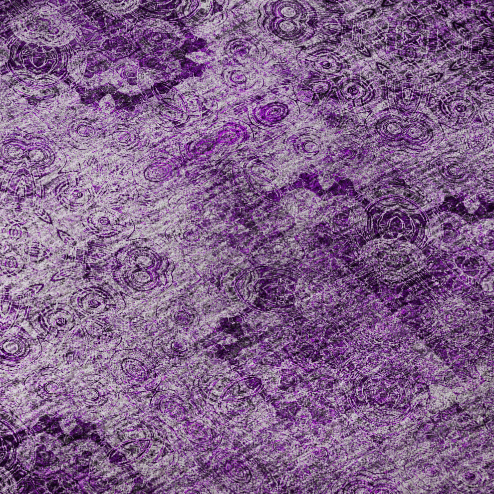 Premium Machine Washable Mayfield AMF557 Eggplant 5' x 7'6" Rug