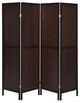 4-Panel Folding Screen, Tobacco And Cappuccino