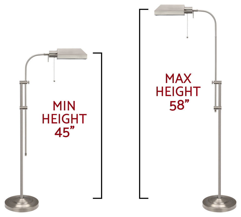 Kira Home Prescott 58" Adjustable Standing Pharmacy Floor Lamp, Includes 6W LED,