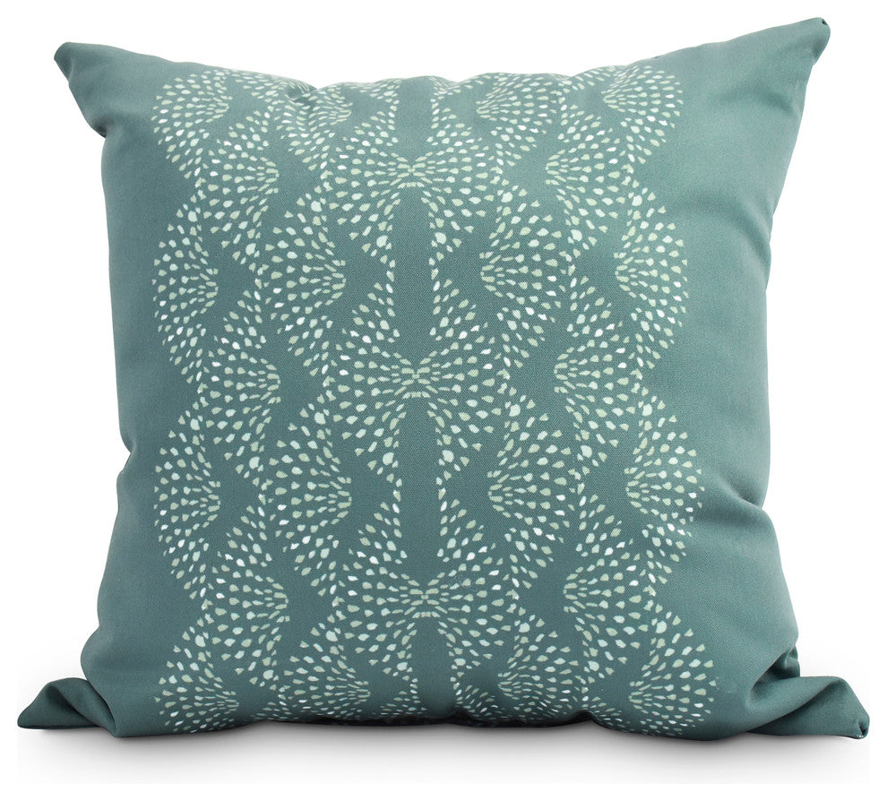 Dotted Focus 26" Green Geometric Print Decorative Throw Pillow
