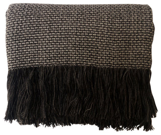 Alpaca and Wool Silky Soft Throw Blanket, Light Grey