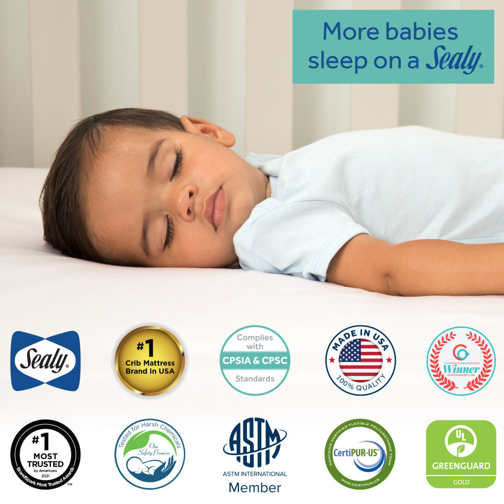 Sealy Baby Posturepedic Grow 2-Stage Crib and Toddler Mattress