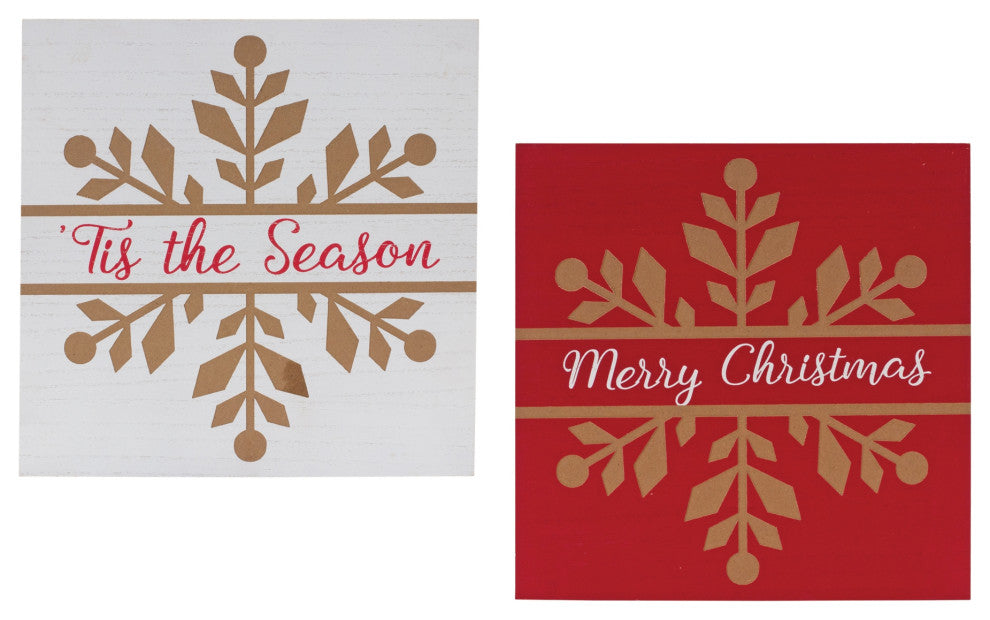 Snowflake Sentiment Sign, 6-Piece Set
