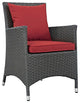 Canvas Red Sojourn Dining Outdoor Patio Sunbrella Armchair