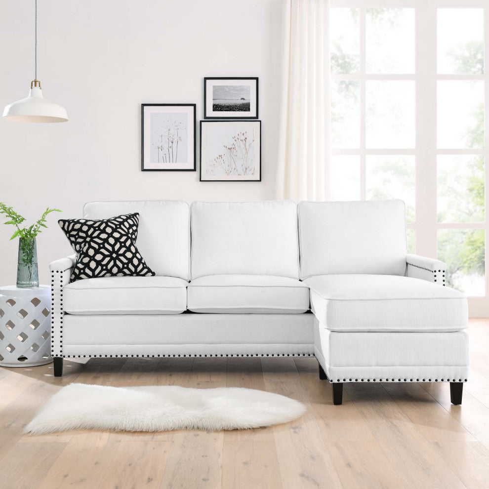 Sofa, Fabric, White, Modern, Living Lounge Room Hotel Lobby Hospitality
