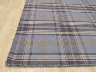 Blue Transitional Geometric Plaid Area Rug