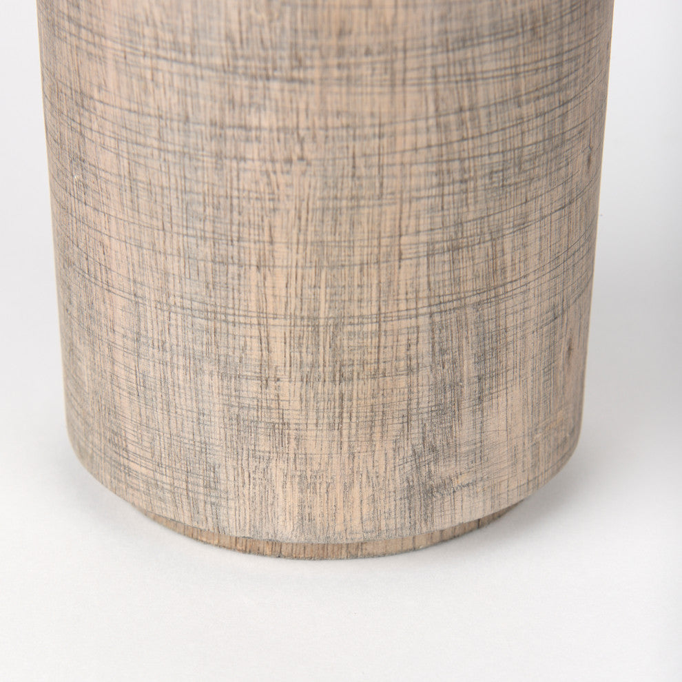 Knox Medium Gray-Wash Wood Decorative Object
