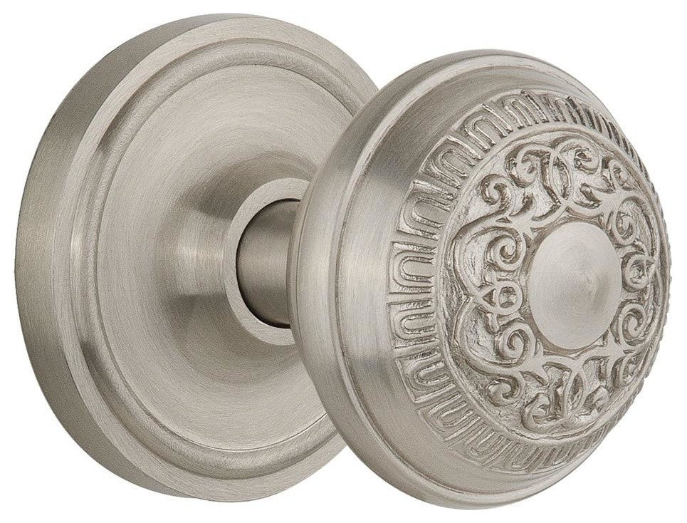 Nostalgic Passage-Classic Rose-Egg and Dart Knob-Satin Nickel, NW-701962
