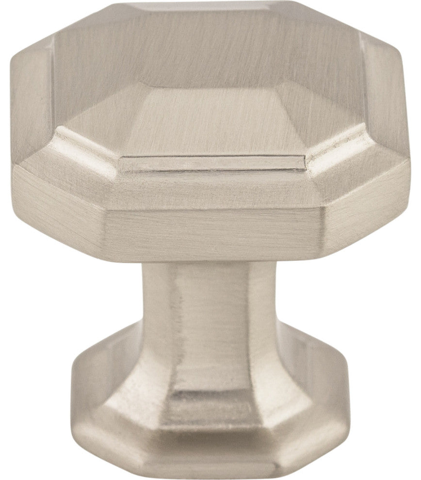 Top Knobs TK286 Emerald 1-1/8 Inch Geometric Cabinet Knob - Brushed Satin