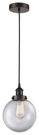 Innovations 616-1PH-OB-G202-8 1-Light Mini Pendant, Oil Rubbed Bronze