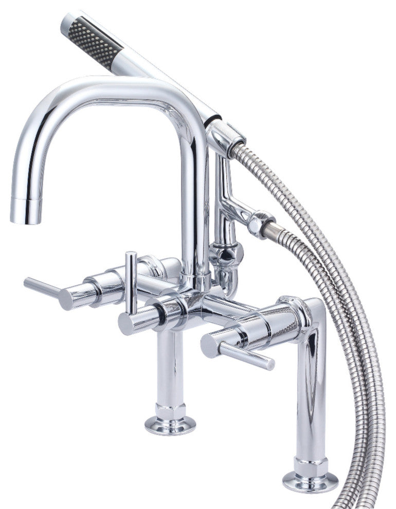 AE8401DL Deck Mount Clawfoot Tub Faucet, Polished Chrome