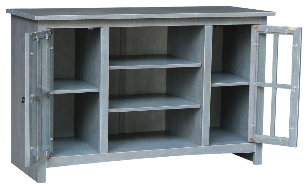 Entertainment / TV Stand - With 2 Doors - 48", Heather Grey-Antique Washed