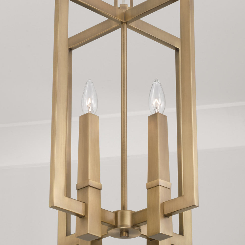 Capital Lighting 549641 Blake 4 Light 14"W Multi Light Pendant - Aged Brass