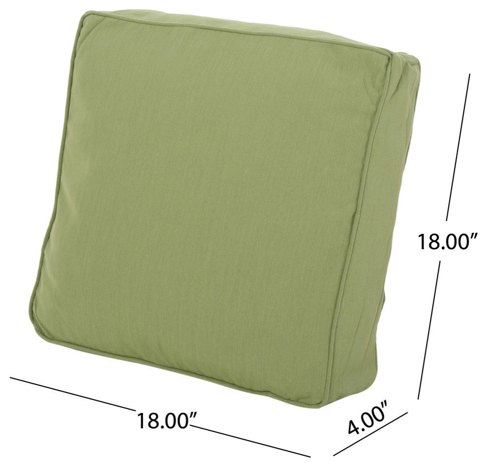Luvan Coast Outdoor Square Water Resistant 18" Throw Pillows, Set of 2, Green